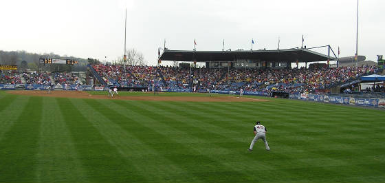 Reading Municipal Stadium from the Outfield 