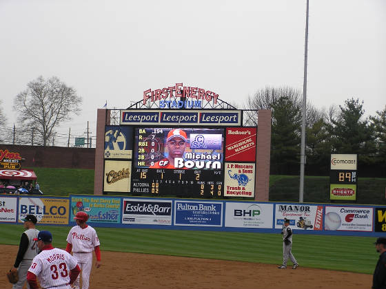 The Major League Scoreboard in this Fine Double A 